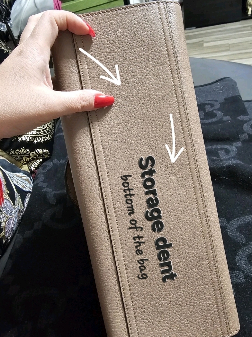 Gucci Pearl Double G Top Handle Bag in Taupe - Picture 8 of 16